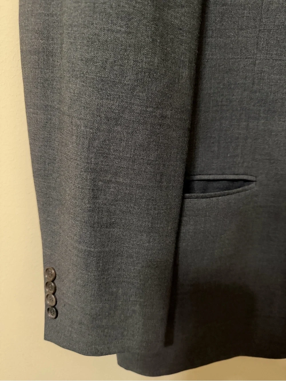 St Michael Marks & Spencer Italian Classic Gray Tailored Jacket merino wool 42r